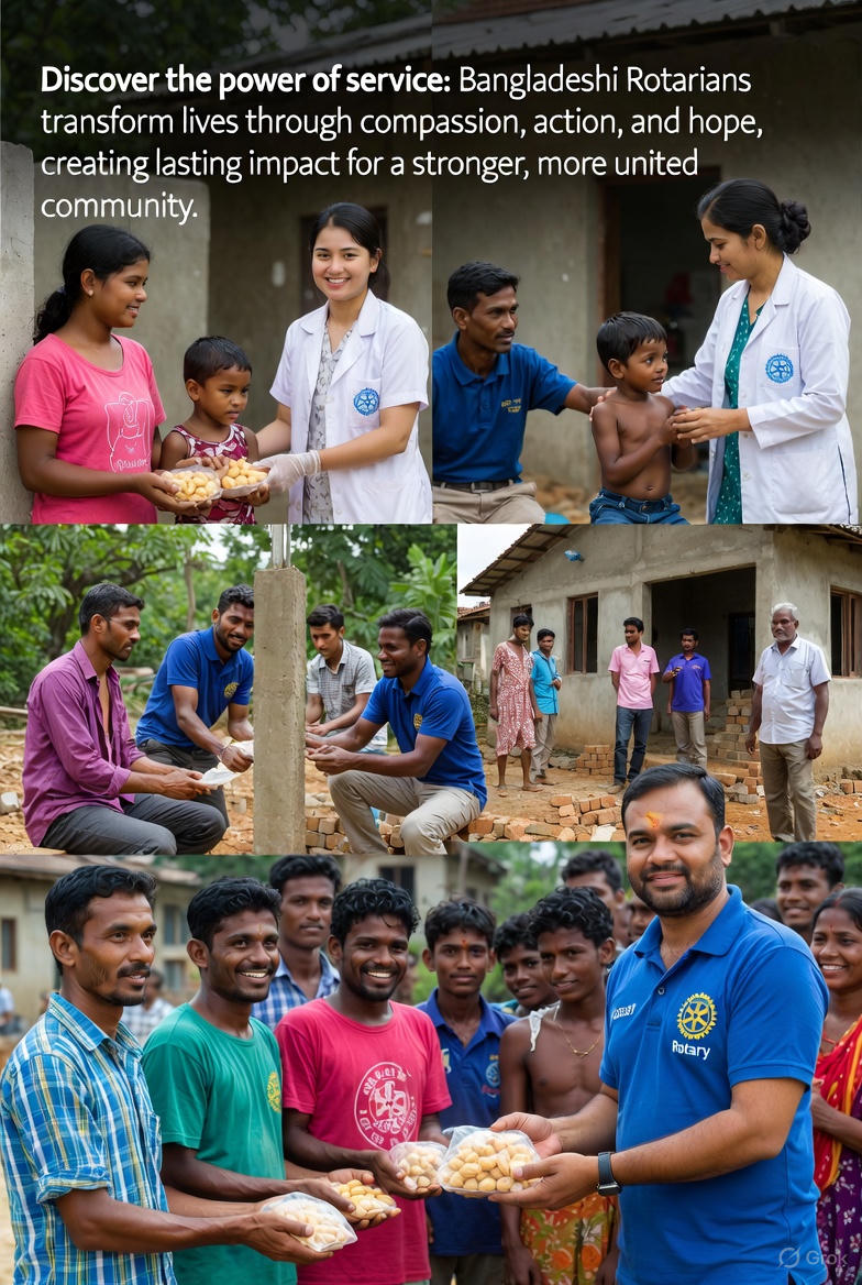 Positive service collage